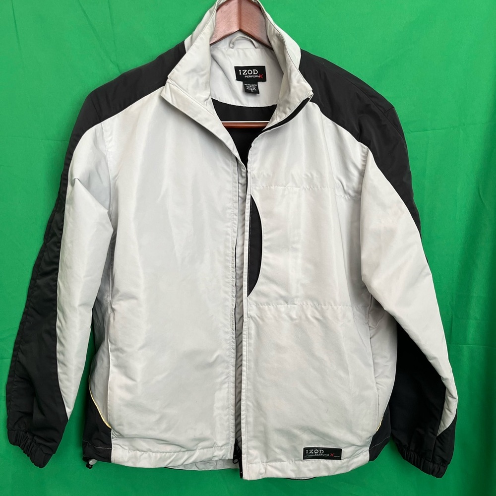 IZOD jacket, men’s medium, gray and cream color, good condition